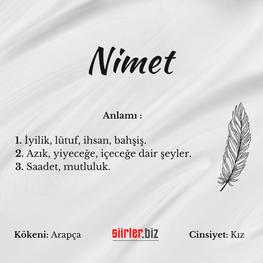 Nimet İsminin Anlamı Nedir?