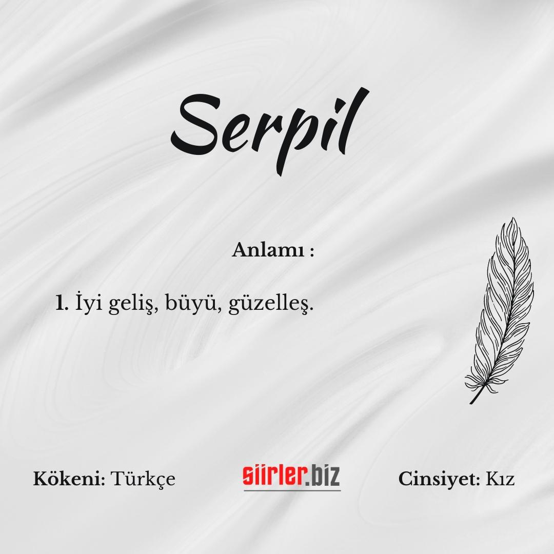 Serpil isminin anlamı, serpil ismi