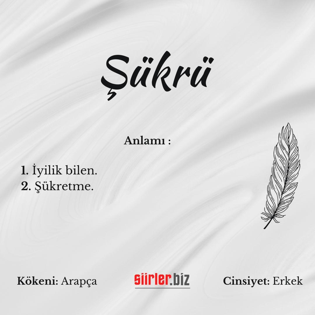 Şükrü isminin anlamı, şükrü ismi